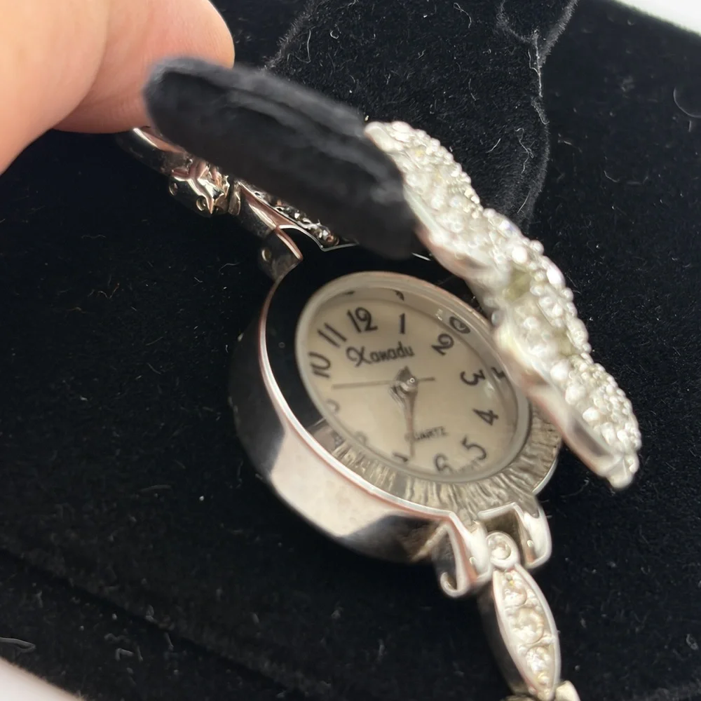 Womens Xanadu Silver Flower Bracelet Watch Quartz 6.5
